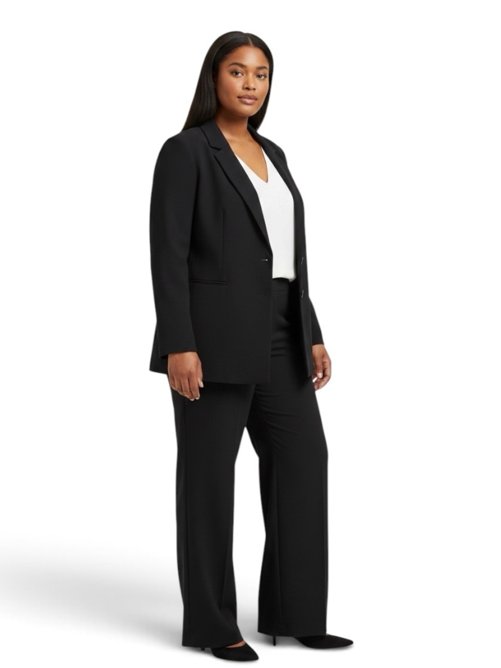 EILEEN Fisher  Dark Black Elegant Shaped  Ling  Women's Jacket